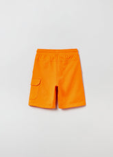 Ovs Kids Boy Cotton Shorts With Drawstring